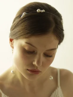 Boucles d'oreille perles bijoux de mariée