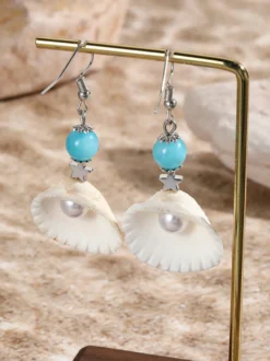 Boucles d'oreilles bohèmes en forme de coquillage pour femmes 2026