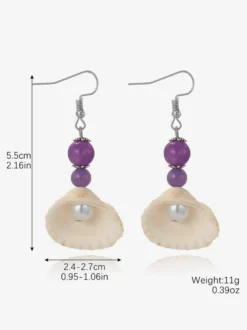 Boucles d'oreilles bohèmes en forme de coquillage pour femmes 2026