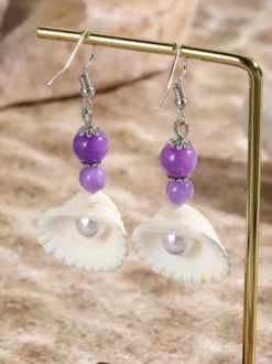 Boucles d'oreilles bohèmes en forme de coquillage pour femmes 2026