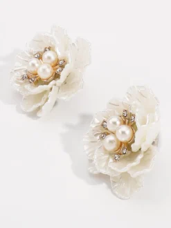 Boucles d'oreilles Camellia Pearl pour femme 2026