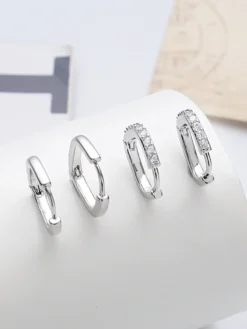 Boucles d'oreilles carrées en zircone pour femmes 2026