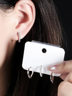 Boucles d'oreilles carrées en zircone pour femmes 2026