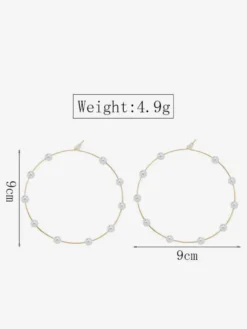Boucles d'oreilles créoles en perles exagérées pour femmes 2026