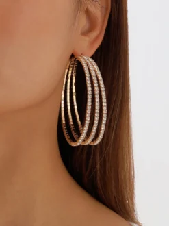 Boucles d'oreilles créoles à plusieurs niveaux pour femmes 2026