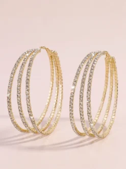 Boucles d'oreilles créoles à plusieurs niveaux pour femmes 2026