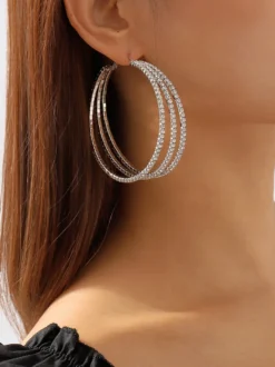 Boucles d'oreilles créoles à plusieurs niveaux pour femmes 2026