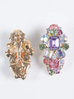 Boucles d'Oreilles Déclaration Strass Boucles d'Oreilles Élégantes Chic
