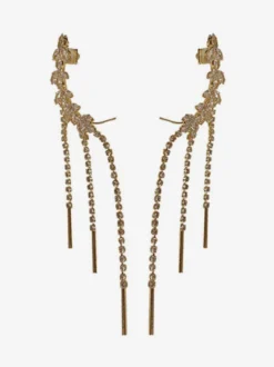 Boucles d'oreilles de mariage Strass Fille Strass Bijoux de mariée percés