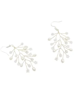 Boucles d'oreilles de mariage bijoux de mariage argent perle
