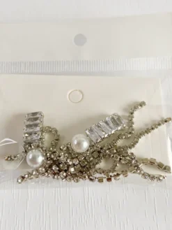 Boucles d'oreilles de mariage en métal et diamant Bijoux de mariage percés