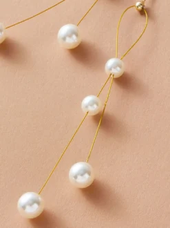 Boucles d'oreilles de mariage imitation perle unisexe perle bijoux de mariée perlée