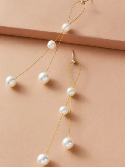 Boucles d'oreilles de mariage imitation perle unisexe perle bijoux de mariée perlée