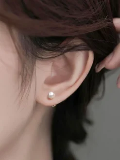 Boucles d'oreilles de mariée Bijoux de mariage percés en perles