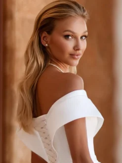 Boucles d'oreilles de mariée Bijoux de mariage percés en perles