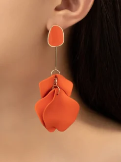 Boucles d'oreilles de mariée Bijoux de mariée percés en métal sans pierre