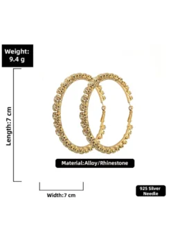 Boucles d'oreilles de mariée Diamant Fille Strass Bijoux de mariée percés