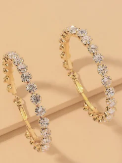 Boucles d'oreilles de mariée Diamant Fille Strass Bijoux de mariée percés