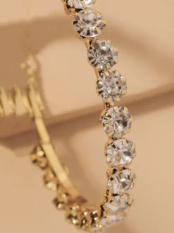 Boucles d'oreilles de mariée Diamant Fille Strass Bijoux de mariée percés