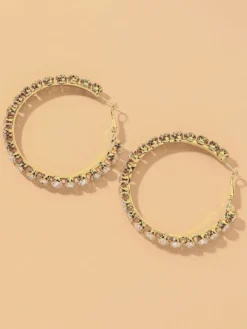 Boucles d'oreilles de mariée Diamant Fille Strass Bijoux de mariée percés