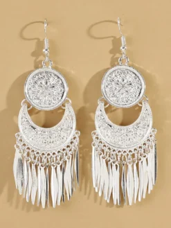 Boucles d'oreilles de mariée en métal avec perles d'imitation bijoux de mariée percés