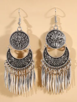 Boucles d'oreilles de mariée en métal avec perles d'imitation bijoux de mariée percés