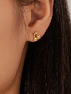 Boucles d'oreilles à tige en forme de cerise dorée pour femme 2026