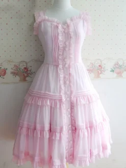 Boutons doux Polyester Lolita Robe Déguisements Halloween