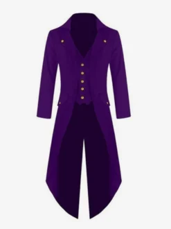 Bouton Vintage Aristocrat Bouton Décor Noir Costumes Retro Pour Homme Déguisements Halloween
