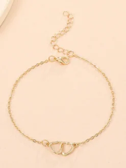 Bracelet de cheville coeur ajouré plage été bracelet de cheville
