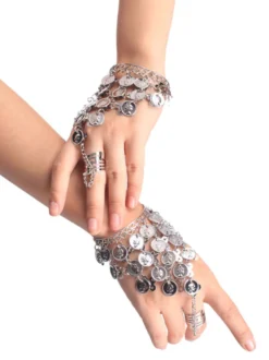 Bracelet de danse du ventre glands en or Bracelet esclave à plusieurs niveaux Bijoux Bracelet de danse du ventre Déguisements Halloween
