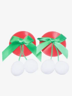 Cache-tétons de Noël nœuds de Costume Noël lingerie verte