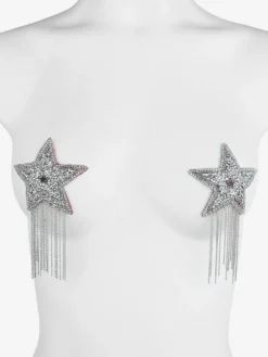 Cache-tétons en dentelle soutien-gorge noir à paillettes Nubra cache-tétons étoiles strass pour une tenue décontractée au quotidien