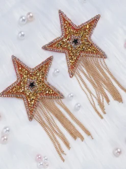 Cache-tétons en dentelle soutien-gorge noir à paillettes Nubra cache-tétons étoiles strass pour une tenue décontractée au quotidien