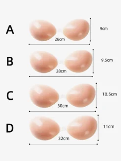 Cache-tétons push-up en silicone respirant 4 tailles pour femmes Réutilisables Adhésif