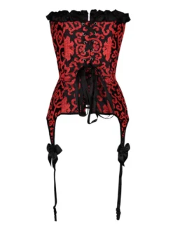 Cadeau Saint Valentin Corset Femmes 2026 Rouge Retro Taille Entraîneur