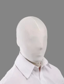 Cagoule en lycra spandex blanche accessoire zentai unicolore Déguisements Halloween
