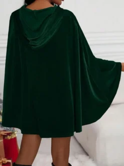 Cape de Noël rouge pour femme - Costumes de vacances