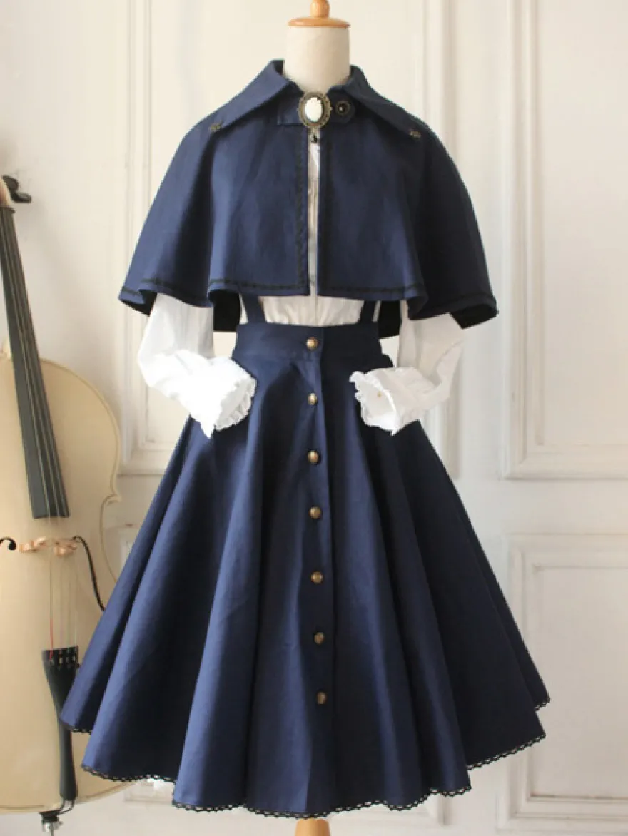 Cape gothique Lolita vintage style militaire cape victorienne