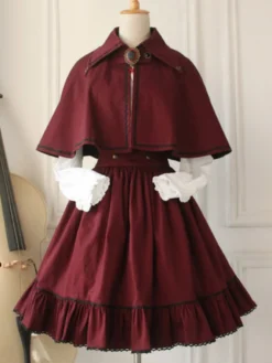 Cape gothique Lolita vintage style militaire cape victorienne