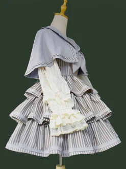 Cape Lolita classique en polyester marron foncé pour vêtements d'extérieur Lolita d'automne