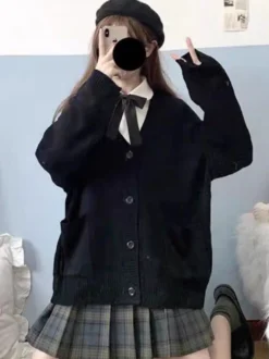 Cardigan Lolita Blanc Écru Polyester Manches Longues Pull Lolita Printemps Outwear