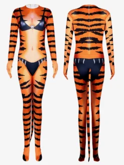 Carnaval Combinaison Tigre Motif Costume Orc Halloween Scène