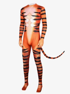 Carnaval Costumes Combinaison Tigre Motif Catsuit Halloween Orc