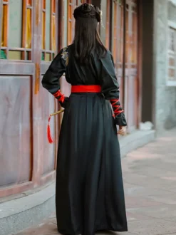 Carnaval Style Chinois HanFu Ensemble 3 Pièces Manches Longues Robe Polyester