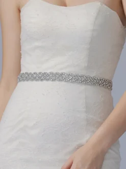 Ceinture de mariée Ceinture en diamant argenté
