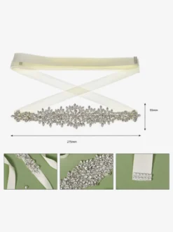 Ceinture de perles pour robe de mariée