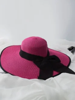 Chapeau de paille d'été à bord surdimensionné pliable pour la plage et la protection solaire pour femmes (2026)