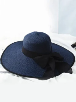Chapeau de paille d'été à bord surdimensionné pliable pour la plage et la protection solaire pour femmes (2026)