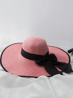Chapeau de paille d'été à bord surdimensionné pliable pour la plage et la protection solaire pour femmes (2026)